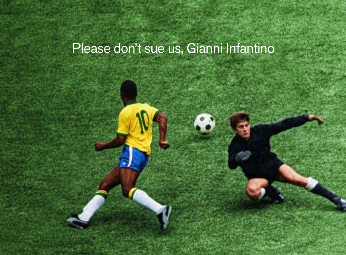 Please don't sue us, Gianni infantino