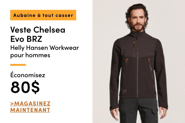 Aubaine à Tout Casser Veste Chelsea Evo BRZ Helly Hansen Workwear pour hommes économisez 80$