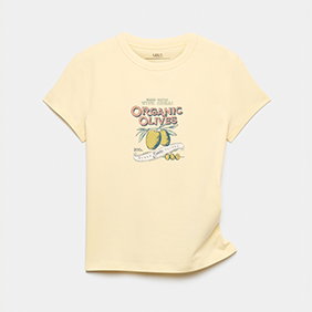 Yellow Cotton Rich Olives Graphic Baby T-Shirt
