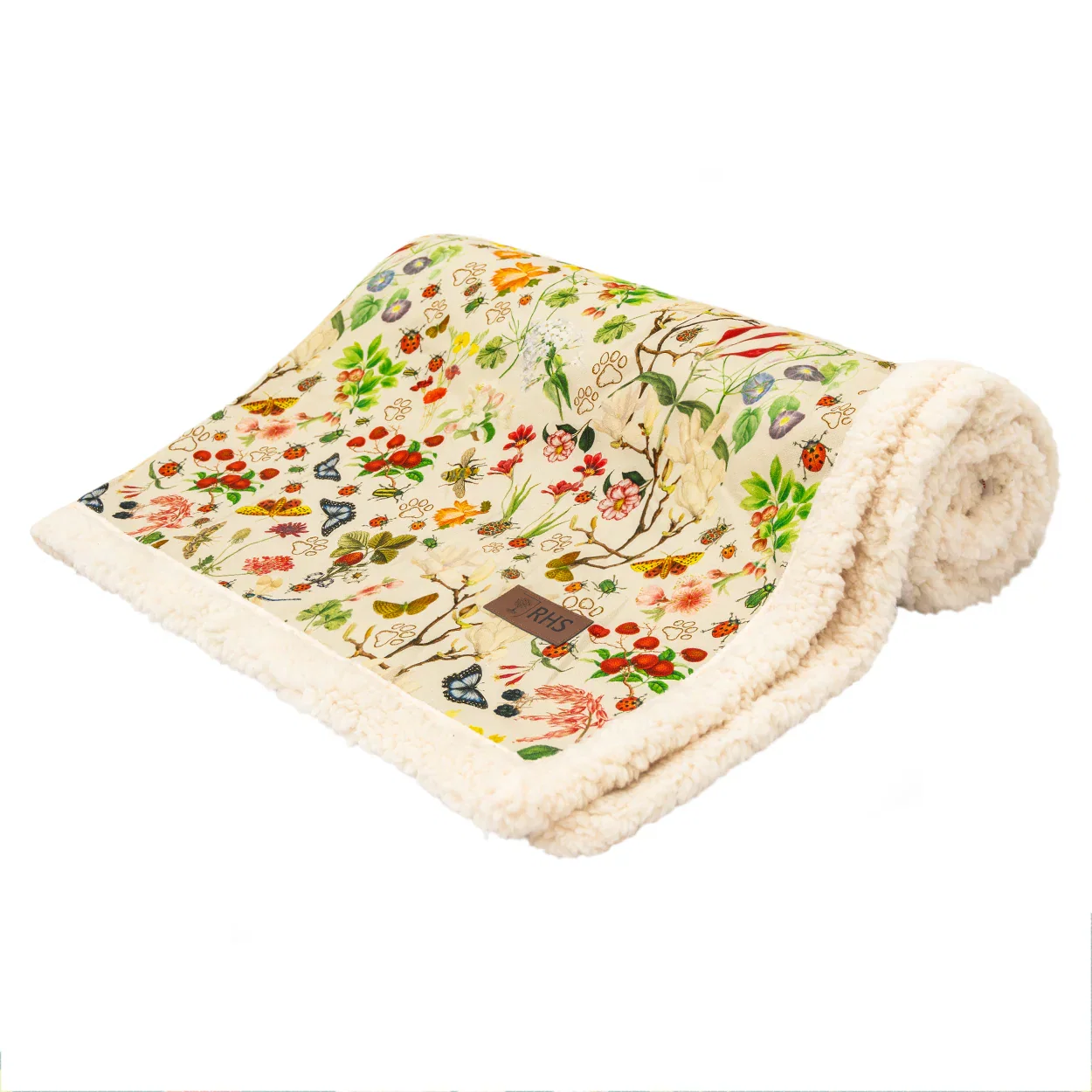 Image of RHS Pets in the Garden<br>Printed Sherpa Blanket