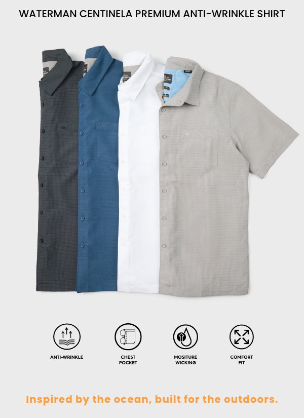Waterman Centinela Premium Anti-Wrinkle Shirt - Anti-wrinkle, Chest pocket, Moisture wicking, Comfort fit