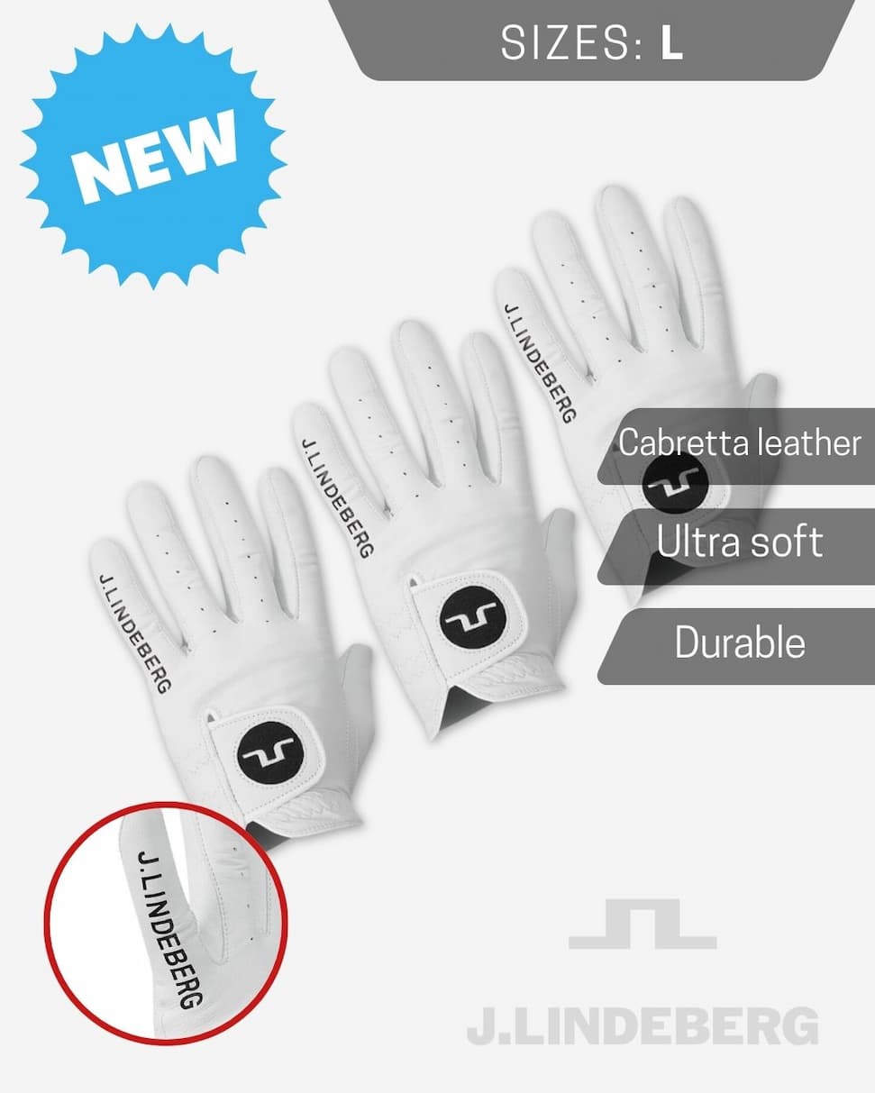 J.Lindeberg Mens Ron Cabretta Leather Left Hand Golf Glove
