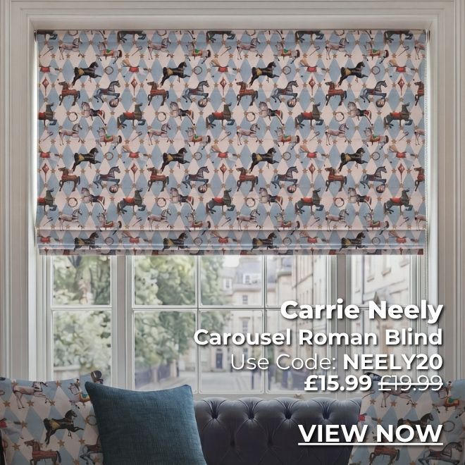 Carrie Neely Carousel Roman Blind