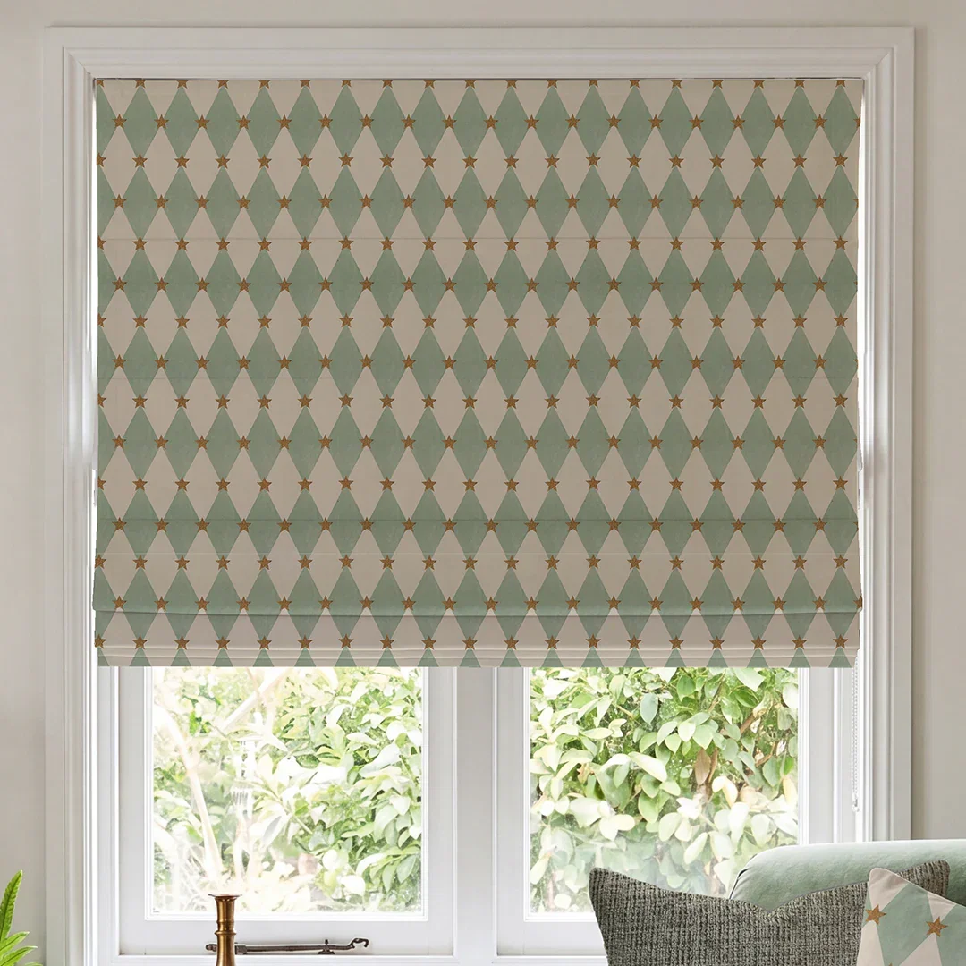 Carrie Neely Star And Harlequin Roman Blind