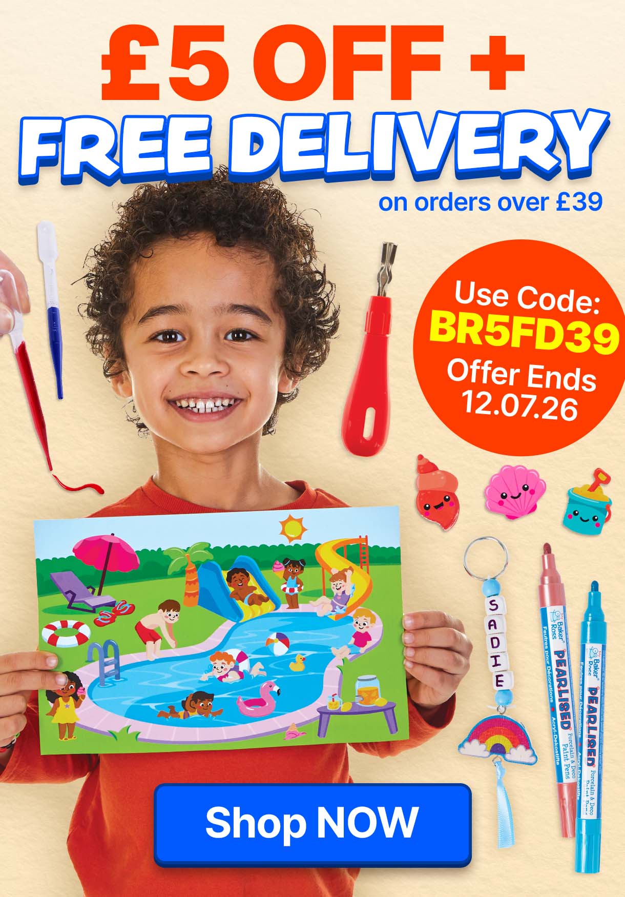 £5 Off + Free Delivery (£39)