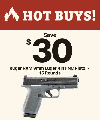 Save $30 on Ruger RXM 9mm Luger 4in FNC Pistol - 15 Rounds