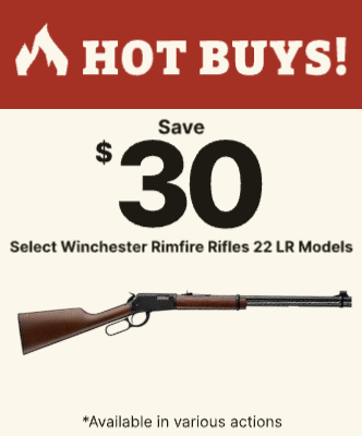 Save $30 on Select Winchester Rimfire Rifles 22 LR Models