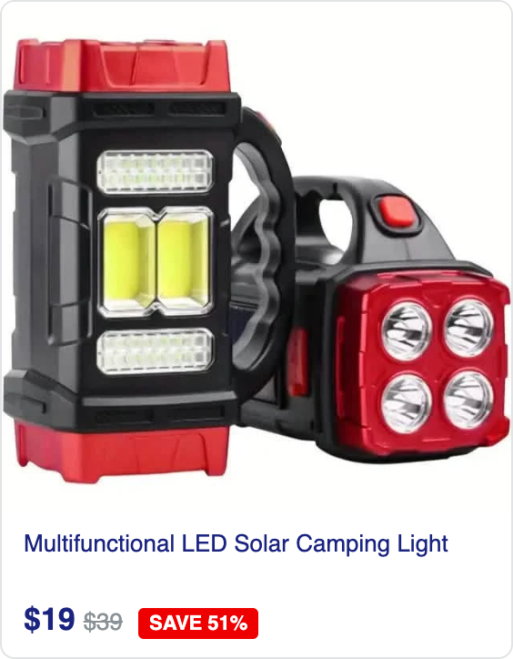 Multifunctional LED Solar Camping Light