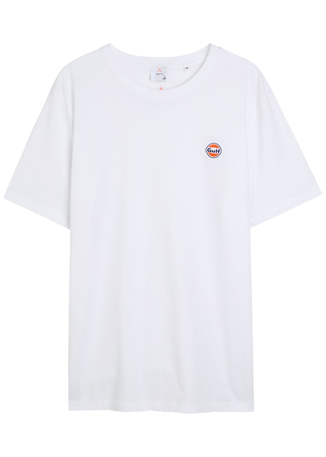 AN-Y1 Logo-embroidered cotton T-shirt