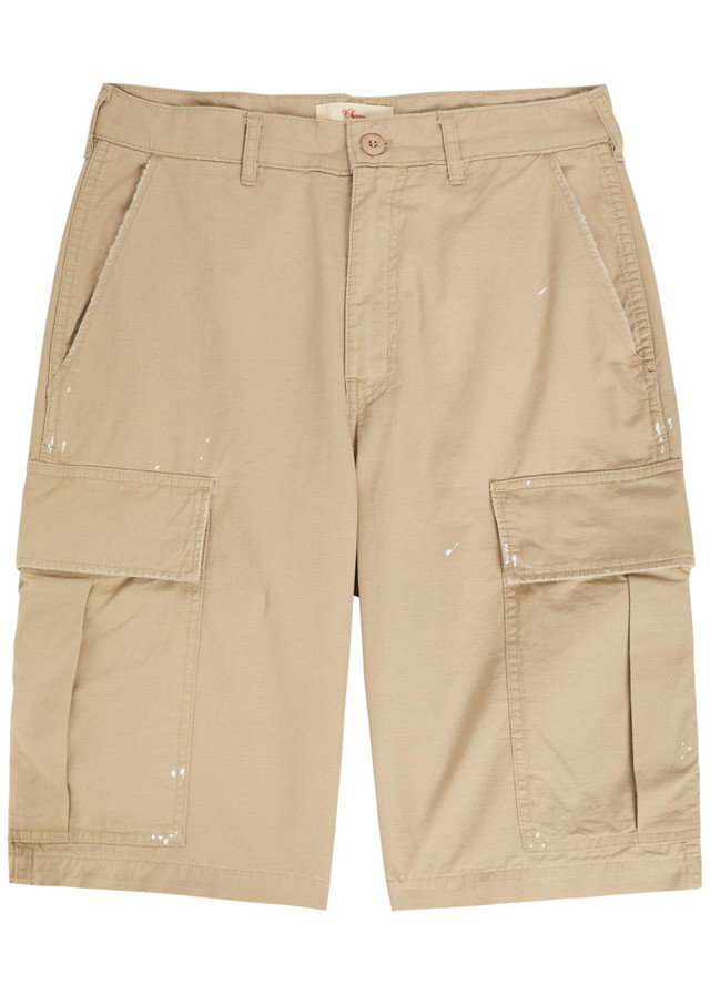 CHERRY LOS ANGELES Paint-splatter cotton cargo shorts