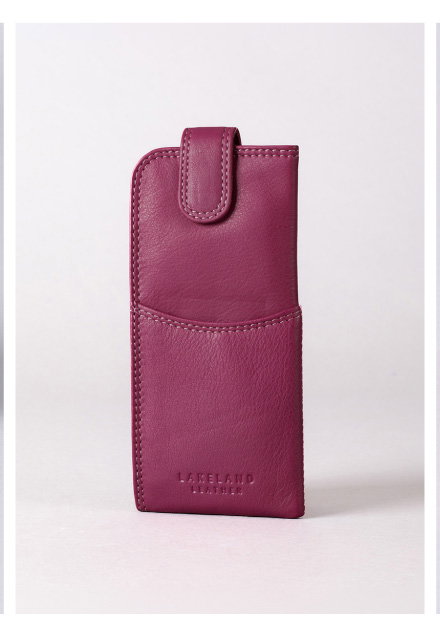 Leather Glasses Case Cranberry
