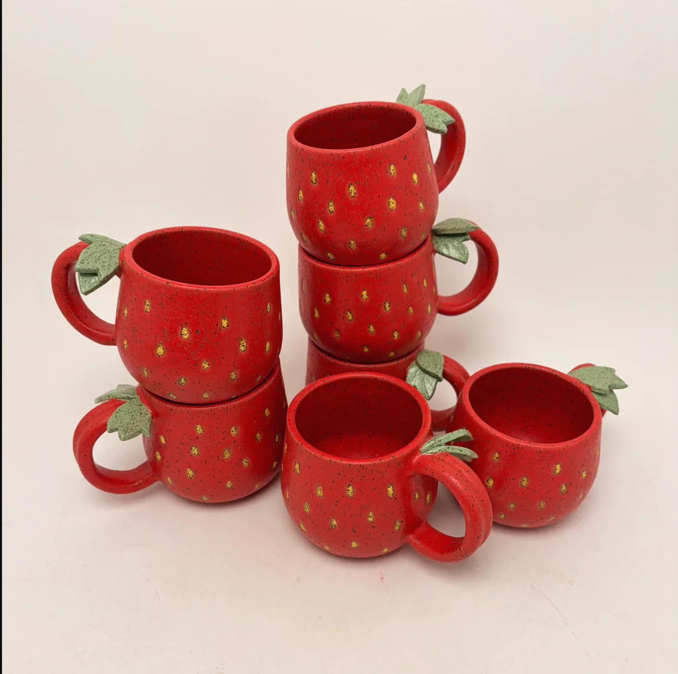 Image of Handmade Strawberry Shaped Mug