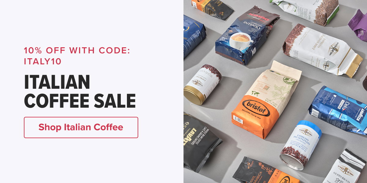 10% OFF WITH CODE: ITALY10 ITALIAN COFFEE SALE   CTA: Shop Italian Coffee