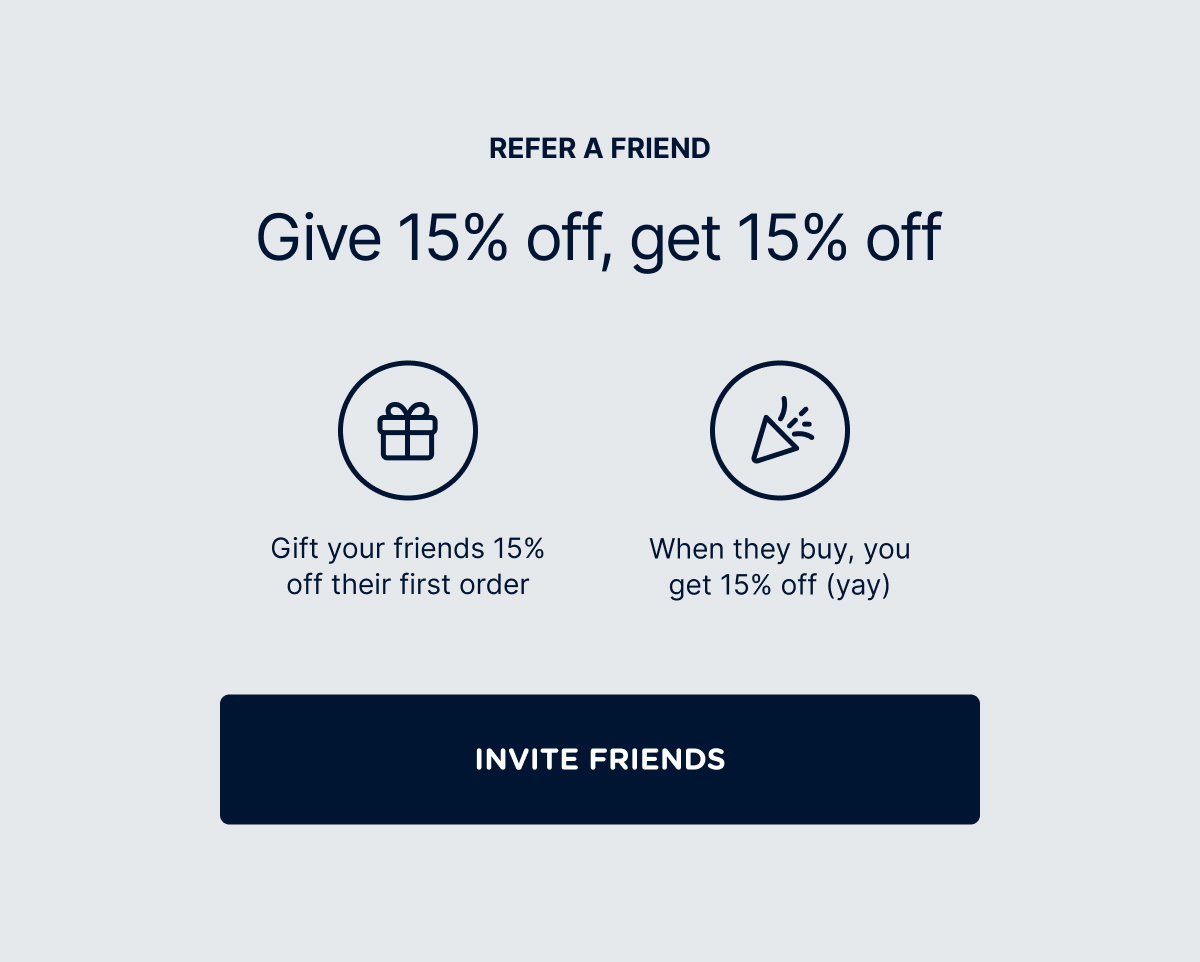 Give 15% off, get 15% off