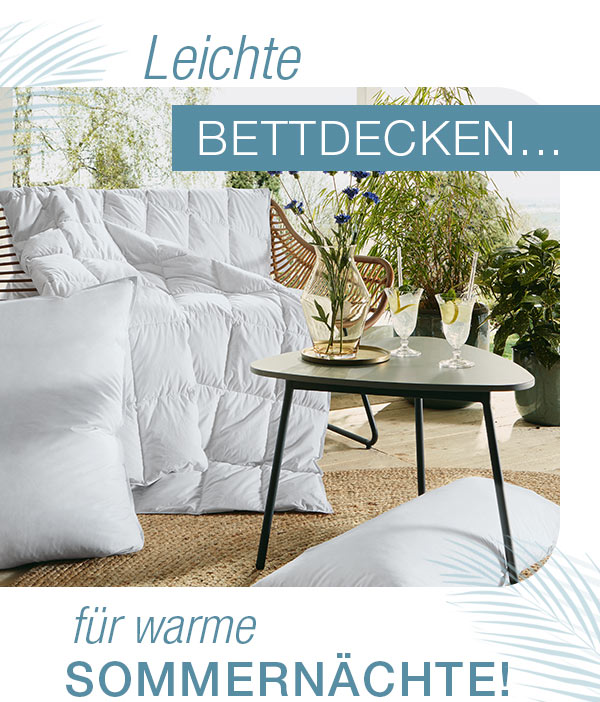 Leichte Bettdecken für warme Sommernächte!