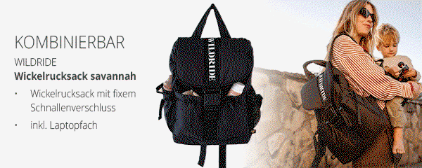 KOMBINIERBAR - Wickelrucksack mit fixem Schnallenverschluss inkl. Laptopfach