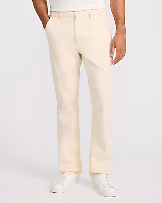 Straight Natural Cotton Pant in Off White