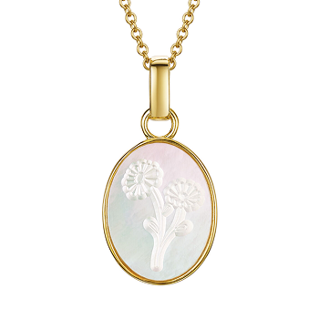 Mother of Pearl Flower Pendant