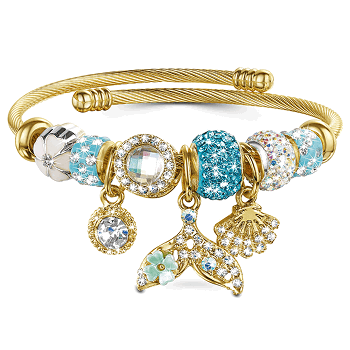 Sea Crystal Charm Bracelet