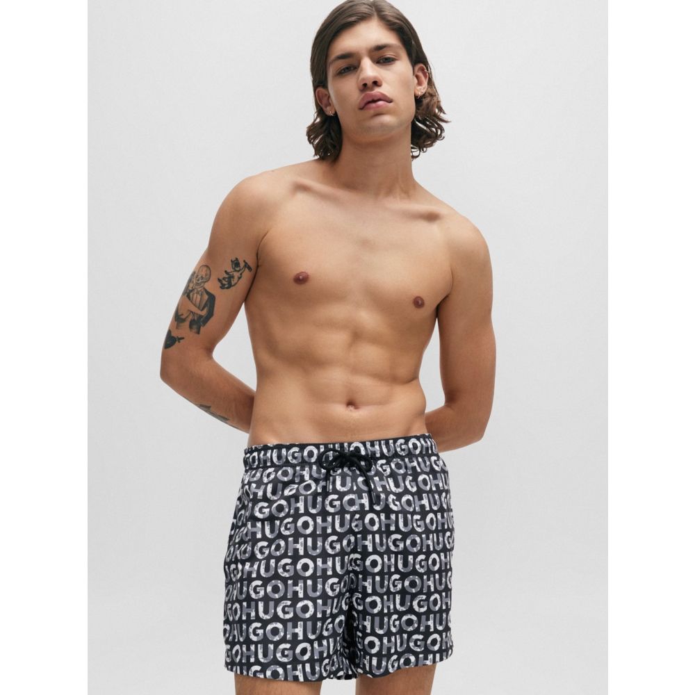 Image of HUGO Black Tortuga Swim Short