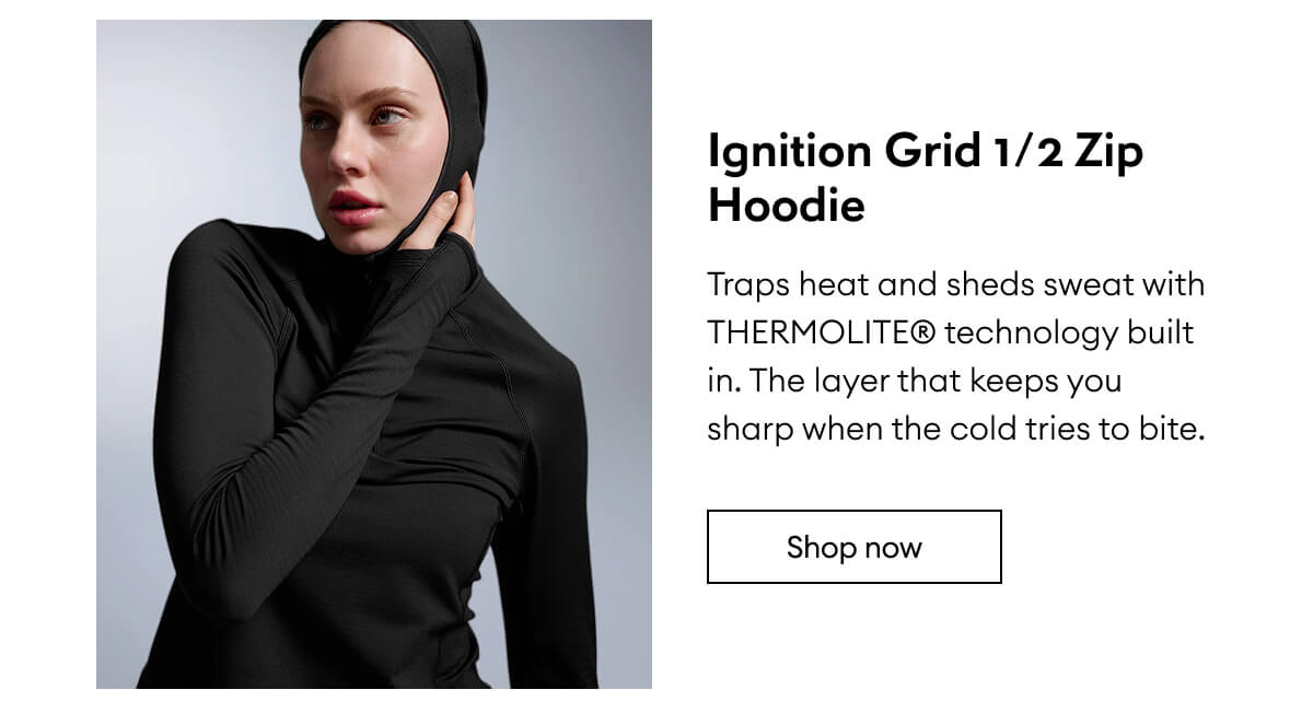 Ignition Grid 1/2 Zip Hoodie | Shop now 