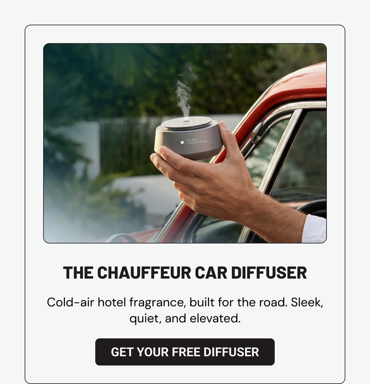 Chauffeur Car Diffuser card