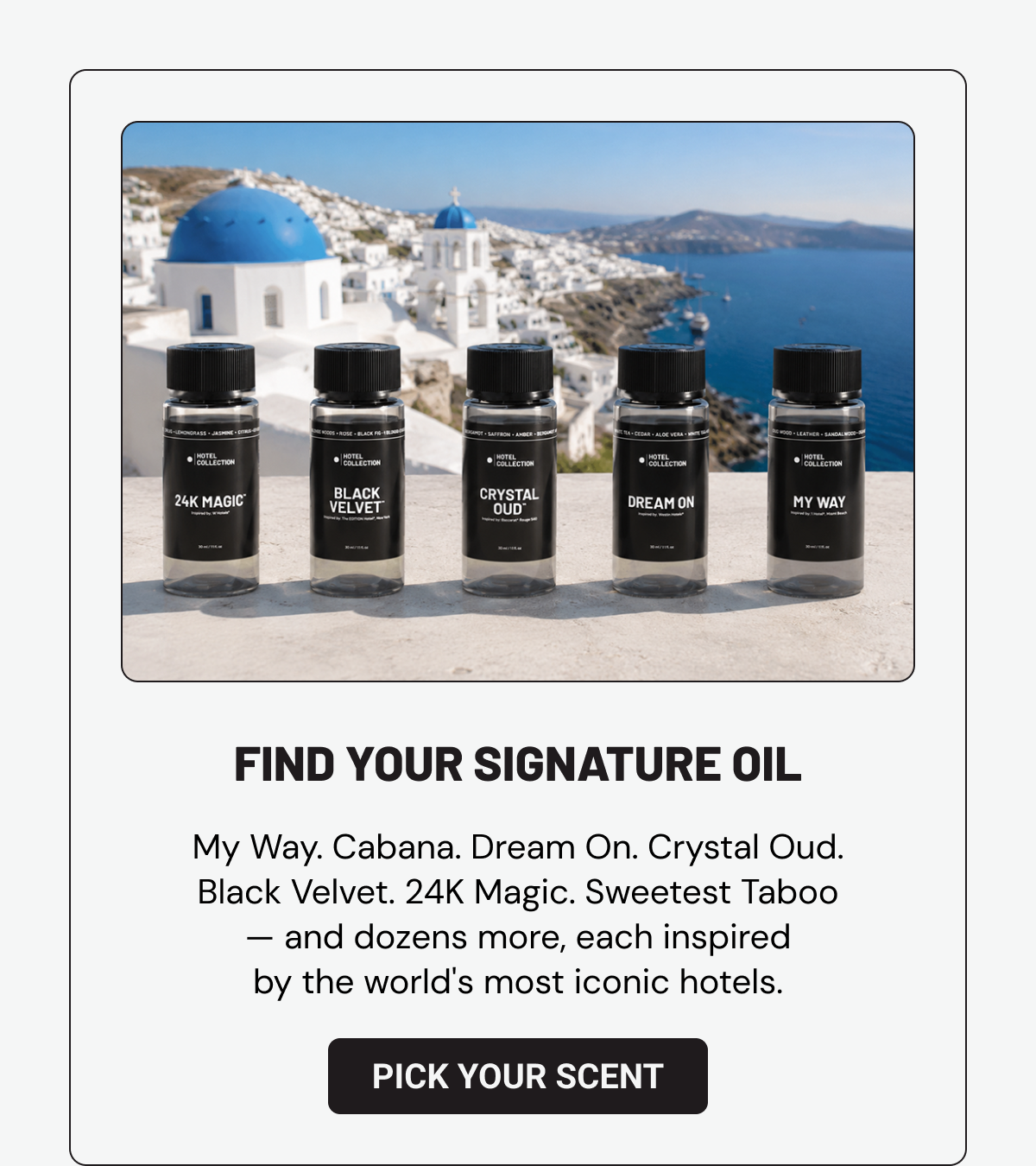Find Your Signature Oil card