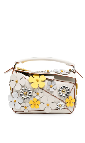 Puzzle Daisy small leather handbag