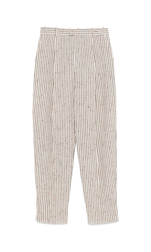 Knotted Viscose Silk Stripe Pants