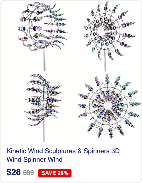 Kinetic Wind Sculptures & Spinners 3D Wind Spinner Wind Powered Wind Art
