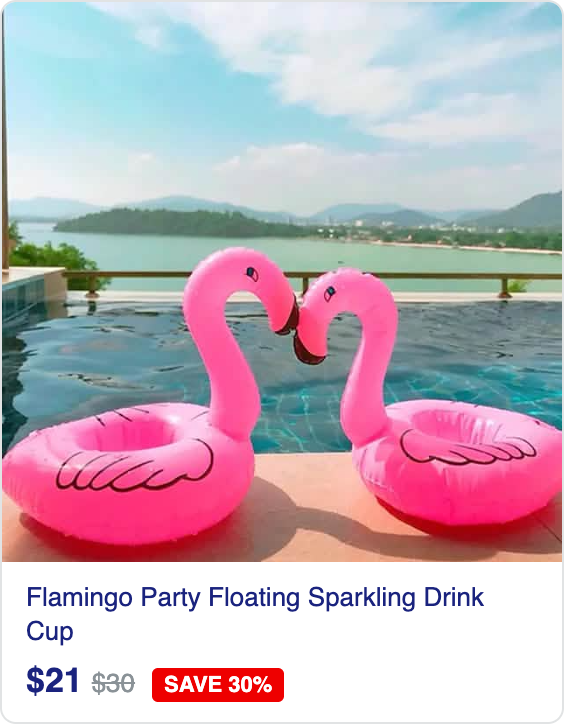 Flamingo Party Floating Sparkling Drink Cup