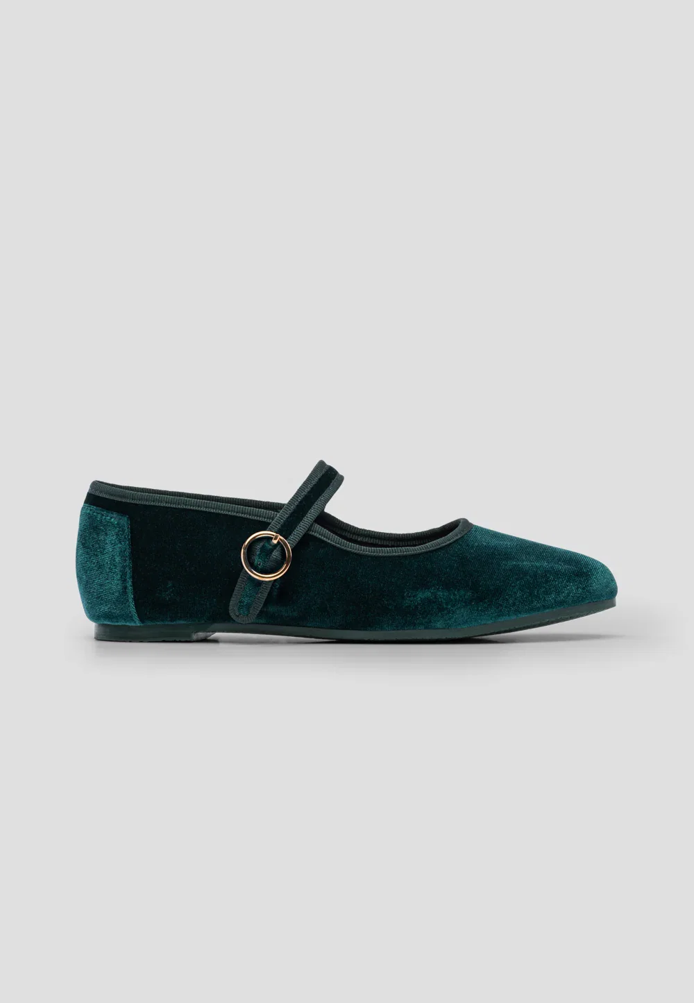 Mary Jane Velvet Evergreen
