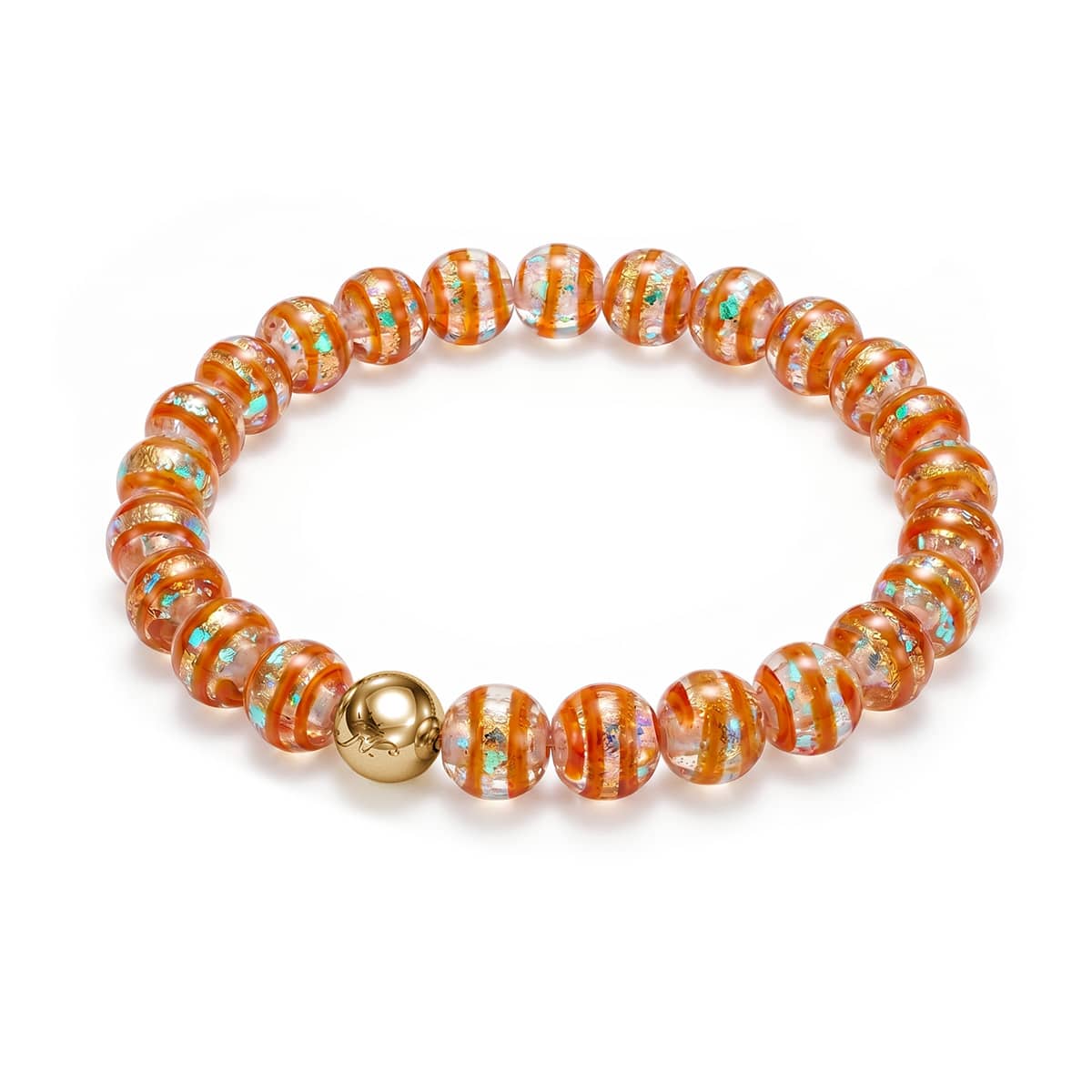 Image of NOGU Honeycomb | Firework Glass Sugar Bracelet in Orange Gold