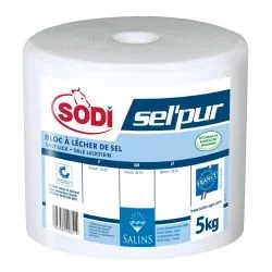 Image of Bloc à lécher cylindrique 5 kg / Pierre de sel SEL'PUR - A l'unité ou en palette