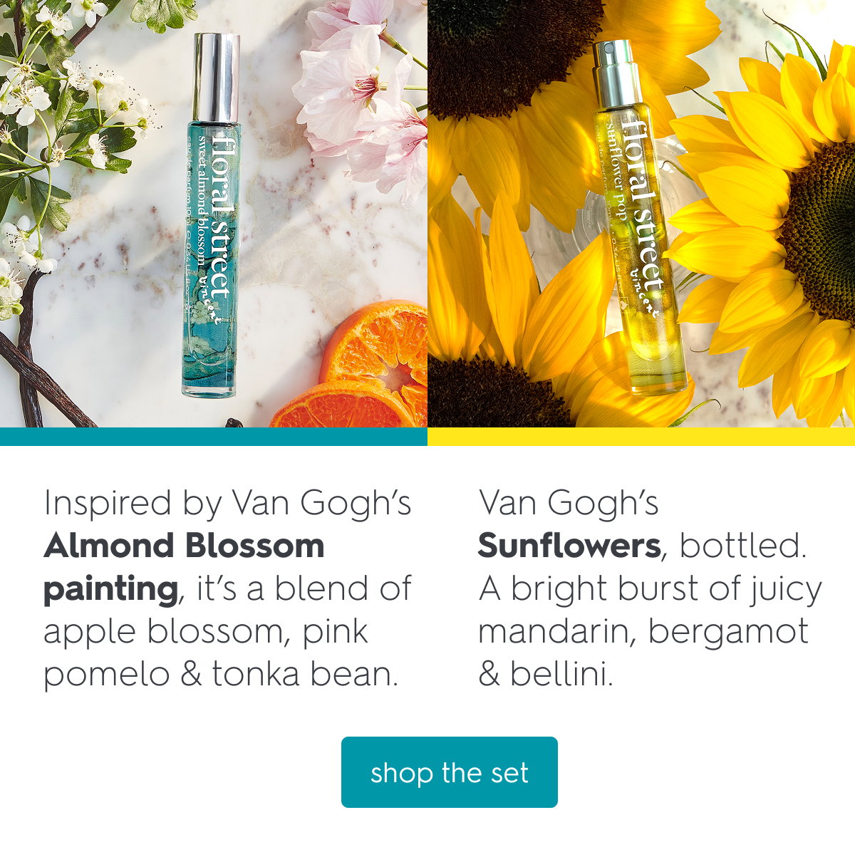 Sweet Almond Blossom and Sunflower Pop Van Gogh Duo