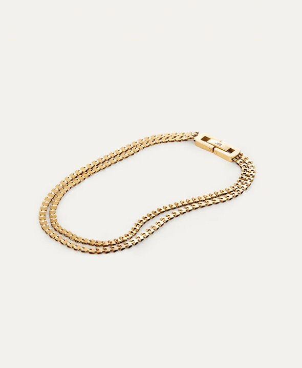 gold double amalfi anklet