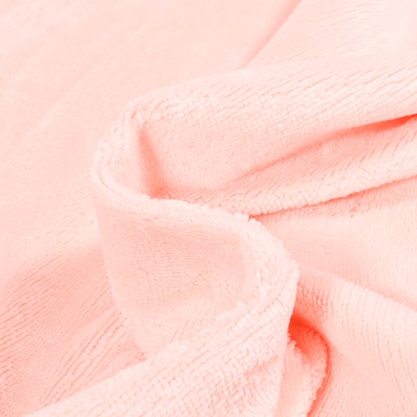 Tissu Micro Éponge Bambou uni Rose bébé