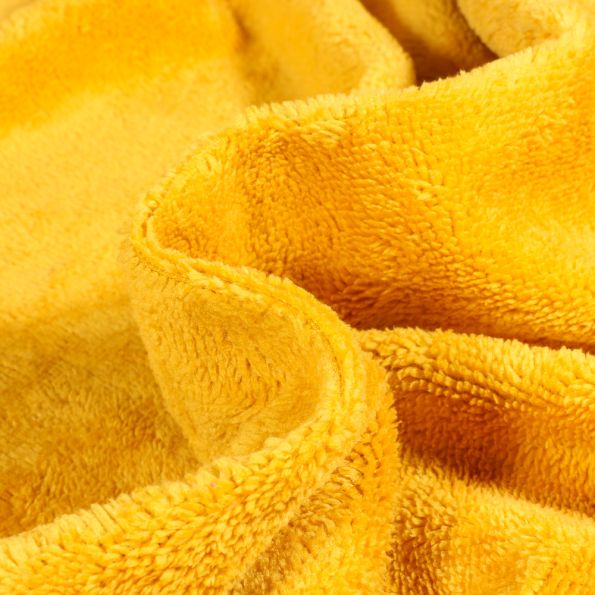 Tissu Micro Éponge Bambou uni Jaune curcuma