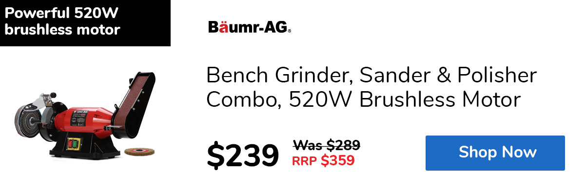 Bench Grinder, Sander & Polisher Combo, 520W Brushless Motor