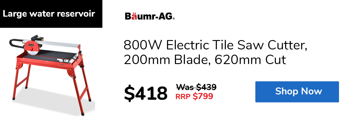 800W Electric Tile Saw Cutter, 200mm Blade, 620mm Cut