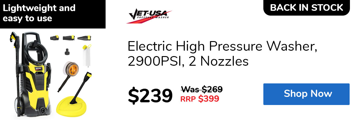 Electric High Pressure Washer, 2900PSI, 2 Nozzles