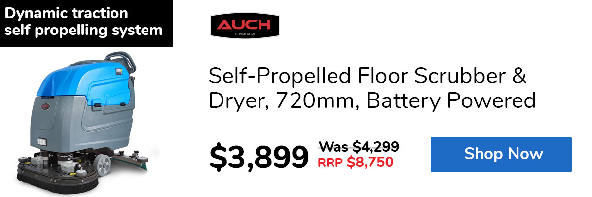 Self-Propelled Floor Scrubber & Dryer, 720mm, Battery Powered