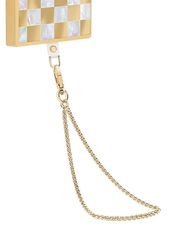 Image of Gold Wheat Braid Chain Phone Charm