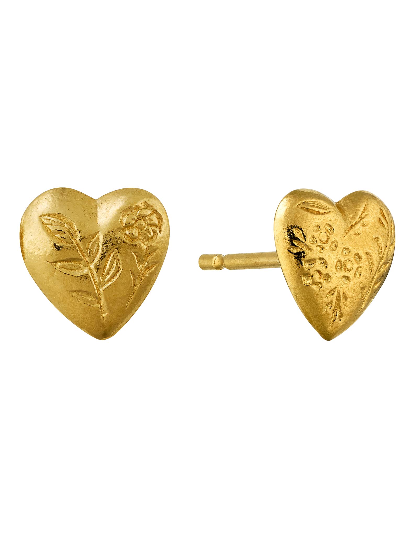 Image of Engraved Heart Earrings