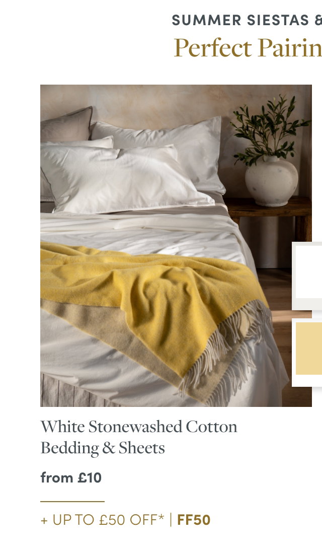 White Stonewashed Cotton Bedding & Sheets
