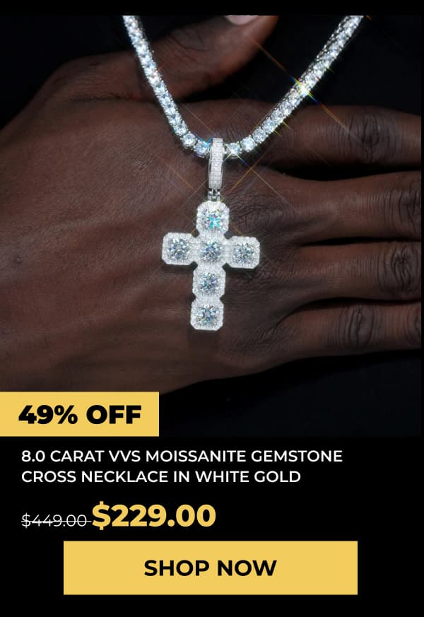2-ROW ICED PRONG CUBAN CHAIN