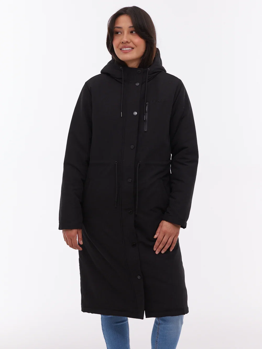 Image of Sari Hooded Midi Parka - Black