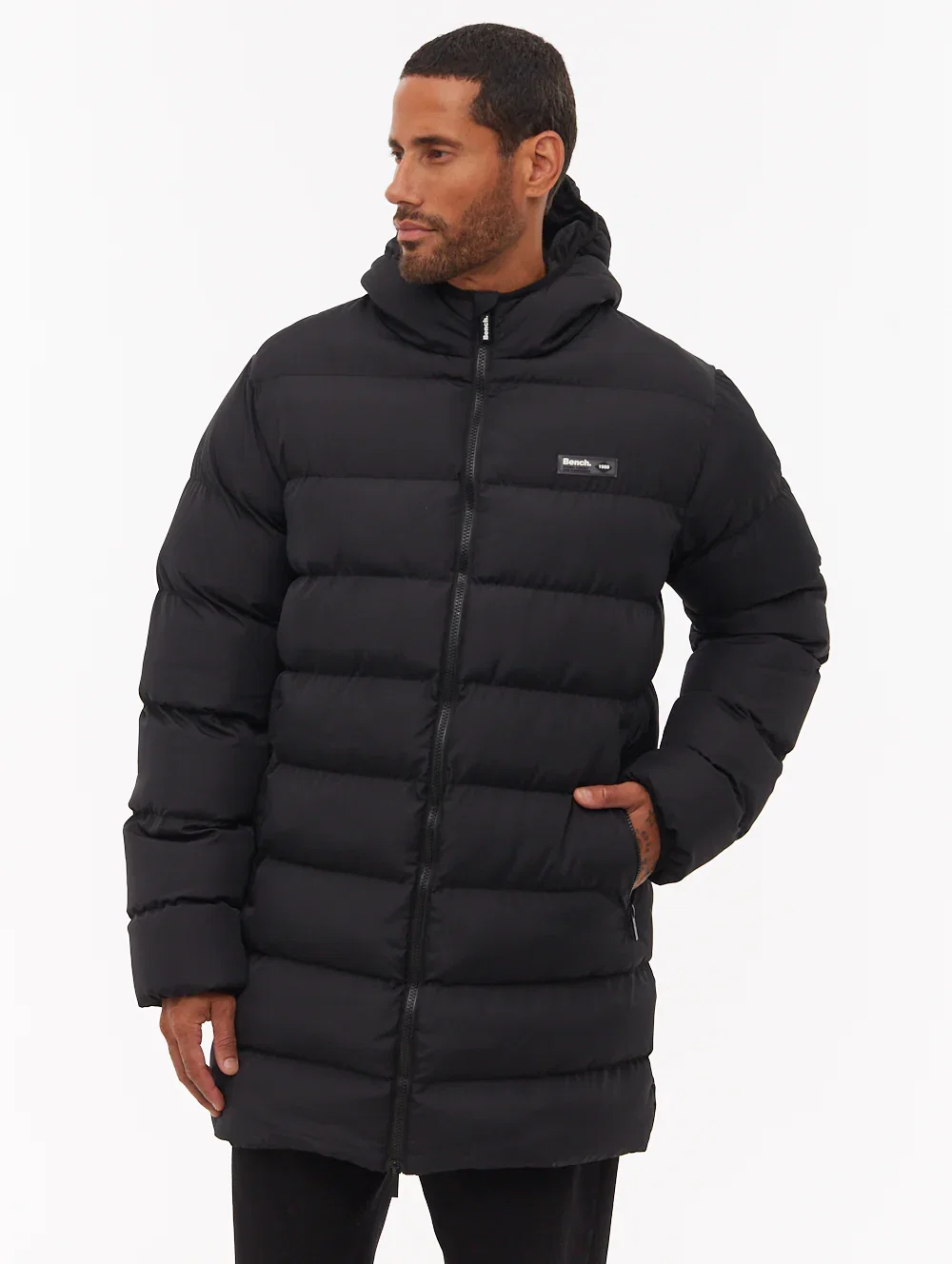 Image of Arviss Hooded Puffer Jacket - Black