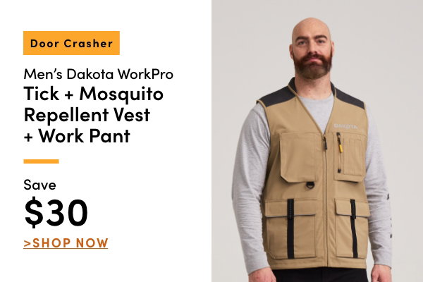 Men's Dakota WorkPro Tick & Mosquito Repellent Vest & Work Pant Save $30