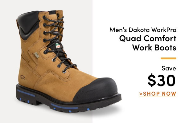 Men's Dakota WorkPro Quad Comfort Work Boots Save $30